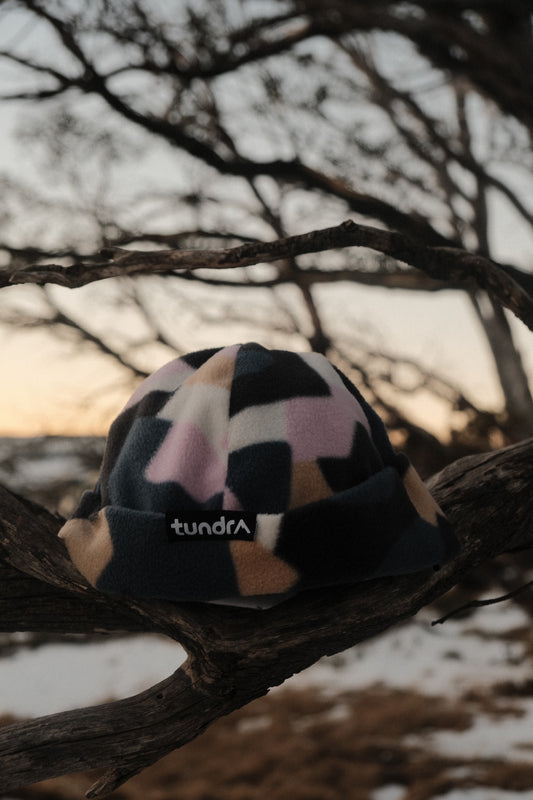 Blue and Pink Camo Beanie