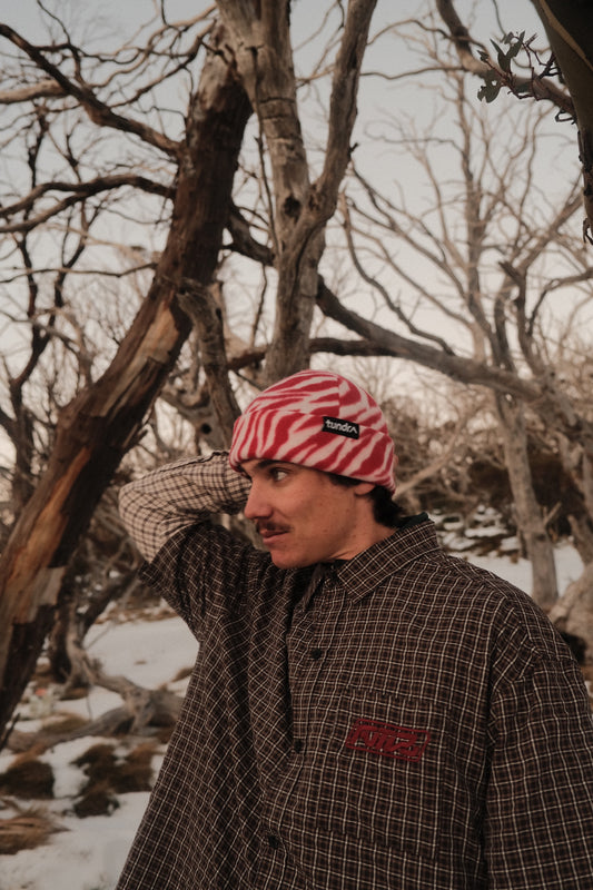 Red Zebra Beanie