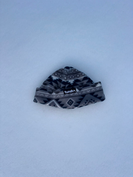 Grey/Blue Aztec Beanie